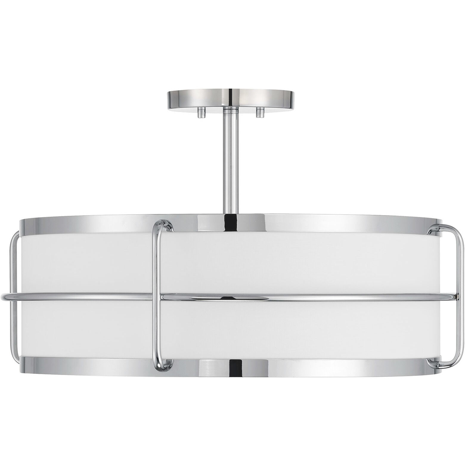 Chauncey 4 Light 22 inch Chrome Semi-Flush Ceiling Light