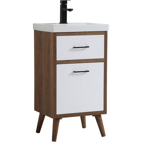 Boise 18 X 18 X 33 inch Matte White and Black Vanity Sink Set