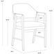 Milton Smoke Acacia / Meg Dusty Teal Dining Armchair