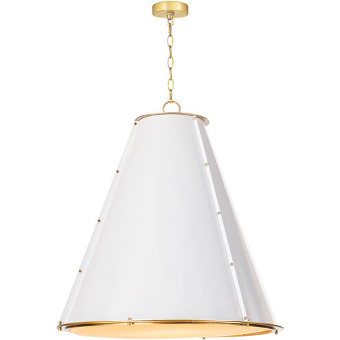 French Maid 3 Light 25.5 inch White Chandelier Ceiling Light, Large