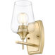 Joliet 1 Light 5 inch Burnished Brass Wall Sconce Wall Light