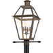 Rue De Royal 4 Light 26 inch Industrial Bronze Outdoor Post Lantern