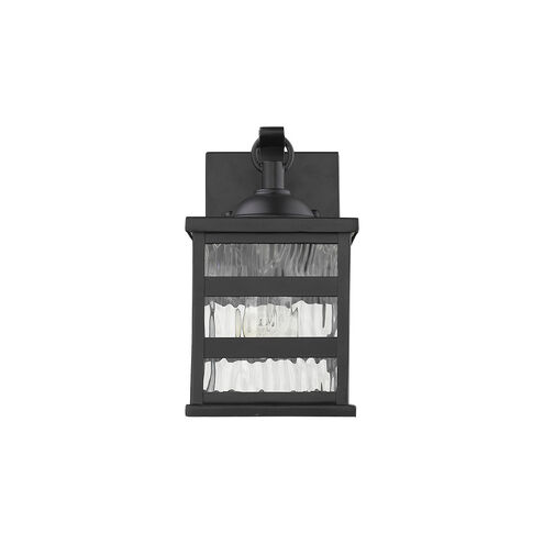 Morris 1 Light 10 inch Matte Black Exterior Wall Mount