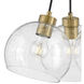 Rumi LED 18 inch Lacquered Brass Pendant Ceiling Light, Cluster