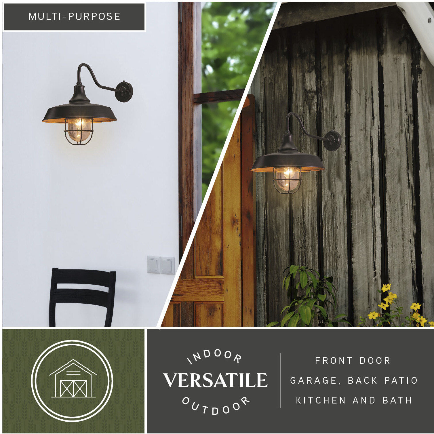 Dorado LED 16.75 inch Dark Bronze and Light Gold Outdoor Wall