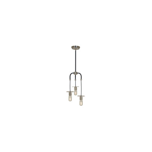 Juliette 3 Light 11 inch Polished Nickel with Matte Black Pendant Ceiling Light in Polished Nickel/Matte Black