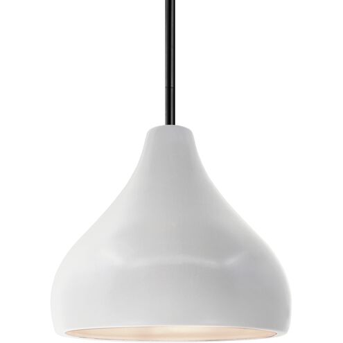 Radiance LED 8 inch Bisque and Matte Black Pendant Ceiling Light