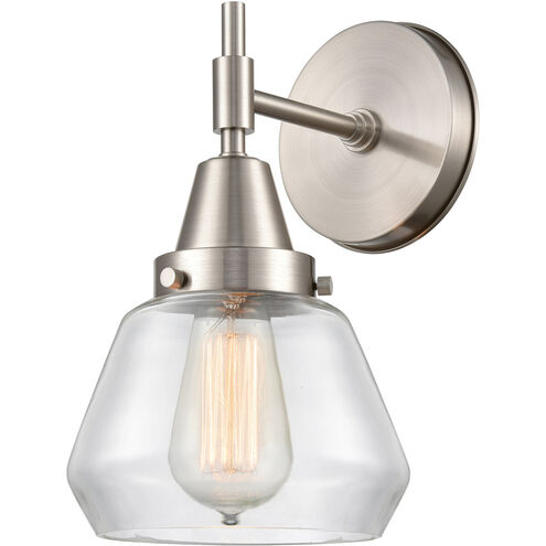 Caden 1 Light 7 inch Satin Nickel Sconce Wall Light in Clear Glass