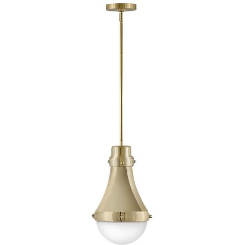 Oliver 1 Light 9 inch Bright Brass Indoor Pendant Ceiling Light