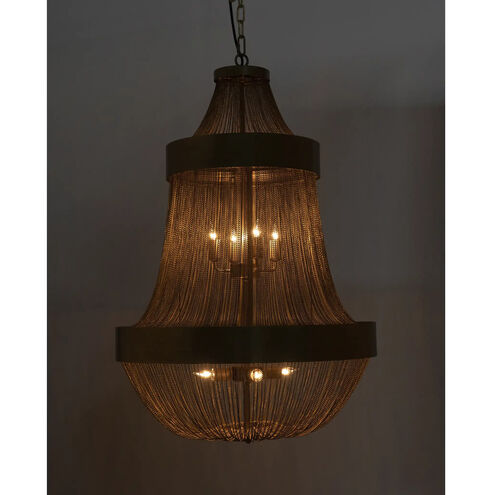 Pavilion 8 Light 25 inch Antique Brass Chandelier Ceiling Light