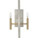 Euclid LED 10 inch Cement Gray with Brushed Gold Indoor Wall Sconce Wall Light