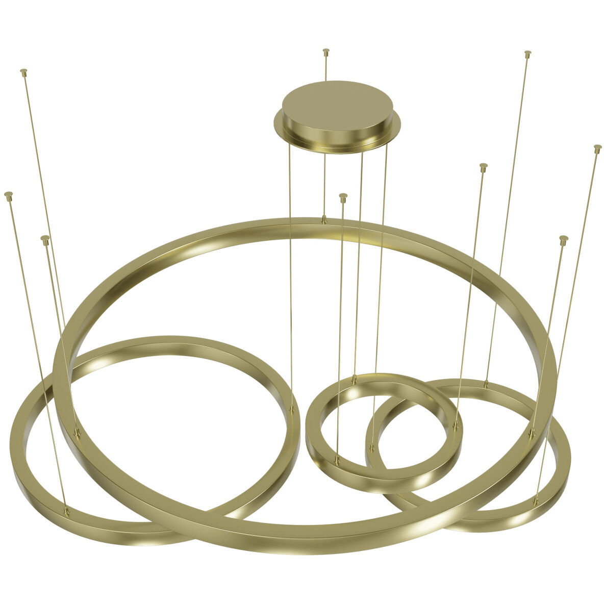 Aria LED 51 inch Polished Brass Multi Port Pendant Ceiling Light