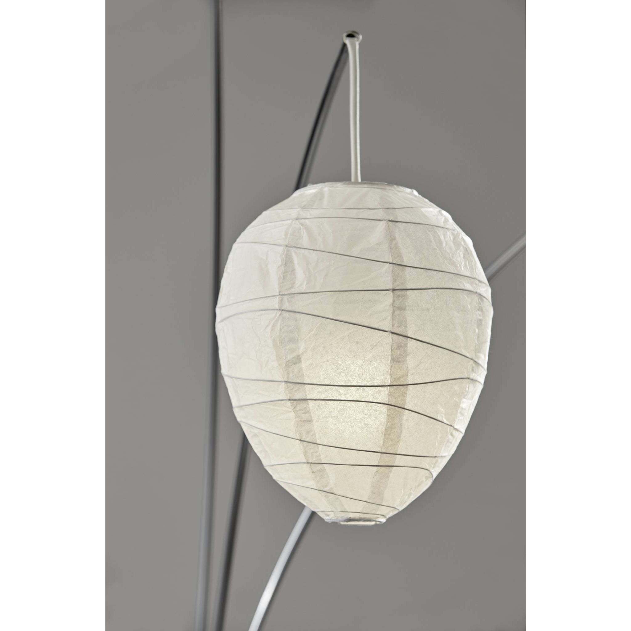 Belle 82 inch 60 watt Satin Steel Arc Lamp Portable Light