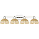 Natural Ballston Dome 4 Light 36 inch Polished Nickel Bath Vanity Light Wall Light