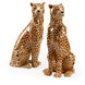 Wildwood Brown/Black Glaze Wild Kats Statues, Set of 2