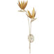 Paradiso 2 Light 16.5 inch Contemporary Silver Leaf Wall Sconce Wall Light, Left