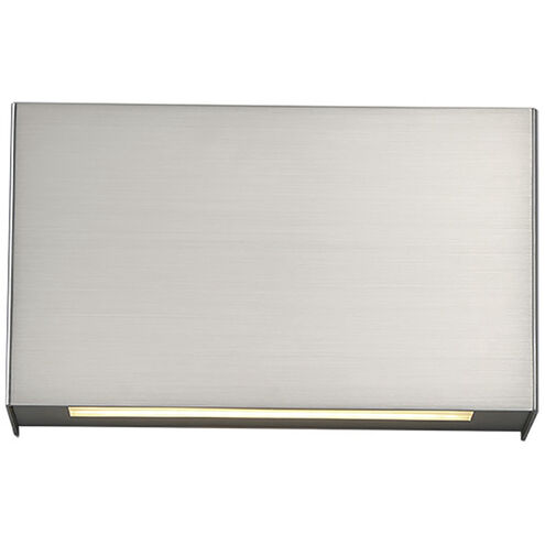 Blok LED 12 inch Black Bath Vanity & Wall Light in 2700K, Satin Nickel, dweLED