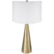 Cone 28.5 inch 40.00 watt Gold/White Table Lamp Portable Light