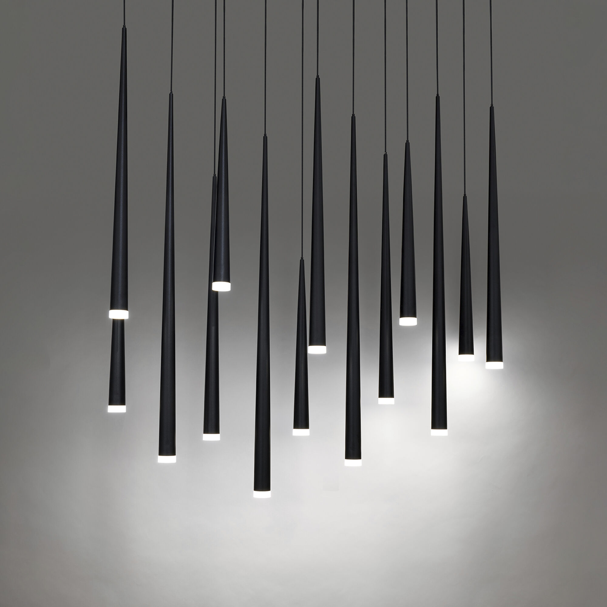 Cascade 14 Light 10 inch Black Multi-Light Pendant Ceiling Light