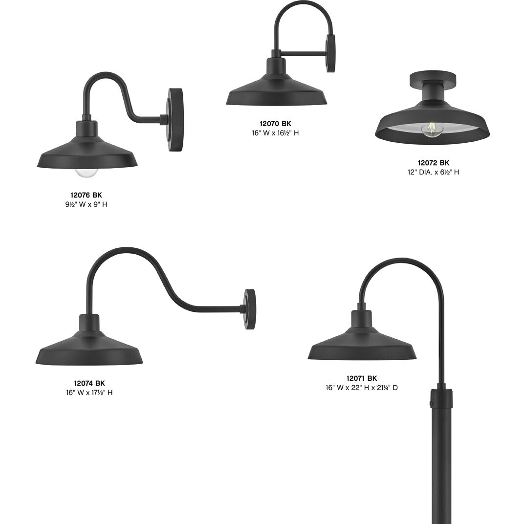 Forge Outdoor Wall Mount in Black, Coastal Elements