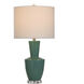 Cameron 28 inch 100.00 watt Tuquoise and Silver and Clear Table Lamp Portable Light