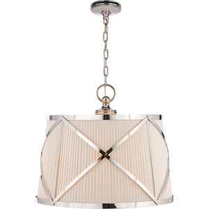 Chapman & Myers Grosvenor 3 Light 24 inch Polished Nickel Hanging Shade Ceiling Light, Large