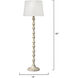 Ornate Pillar 66 inch 150.00 watt MOP Floor Lamp Portable Light
