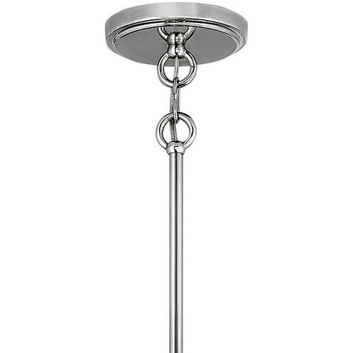 Clarke LED 25 inch Polished Nickel with Matte White Indoor Chandelier Ceiling Light