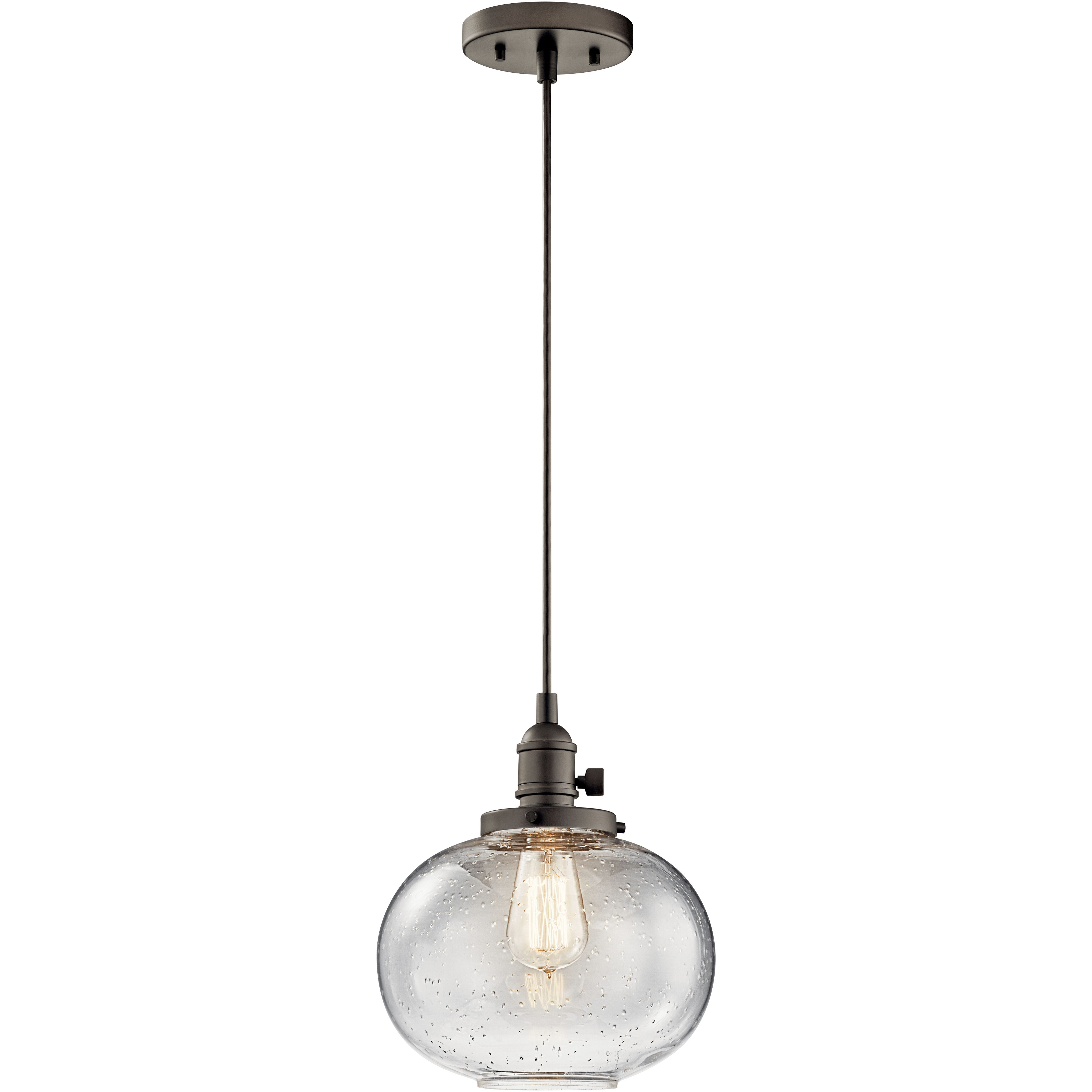 Kichler 43852OZ Avery 1 Light 10 inch Olde Bronze Mini Pendant Ceiling Light