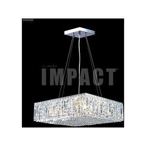 Contemporary 12 Light 20 inch Silver Crystal Chandelier Ceiling Light