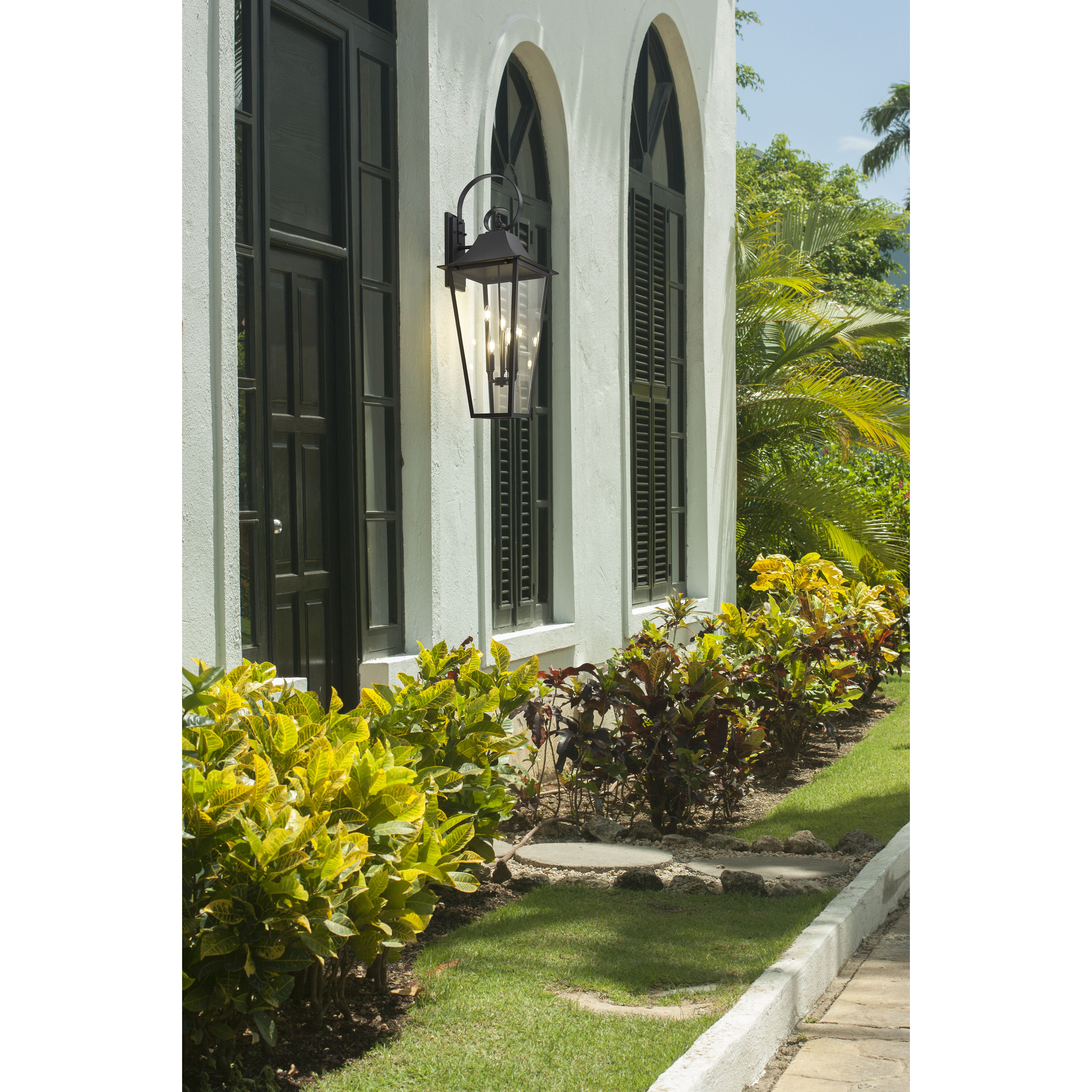 Gannon Outdoor Wall Light in Black, G9