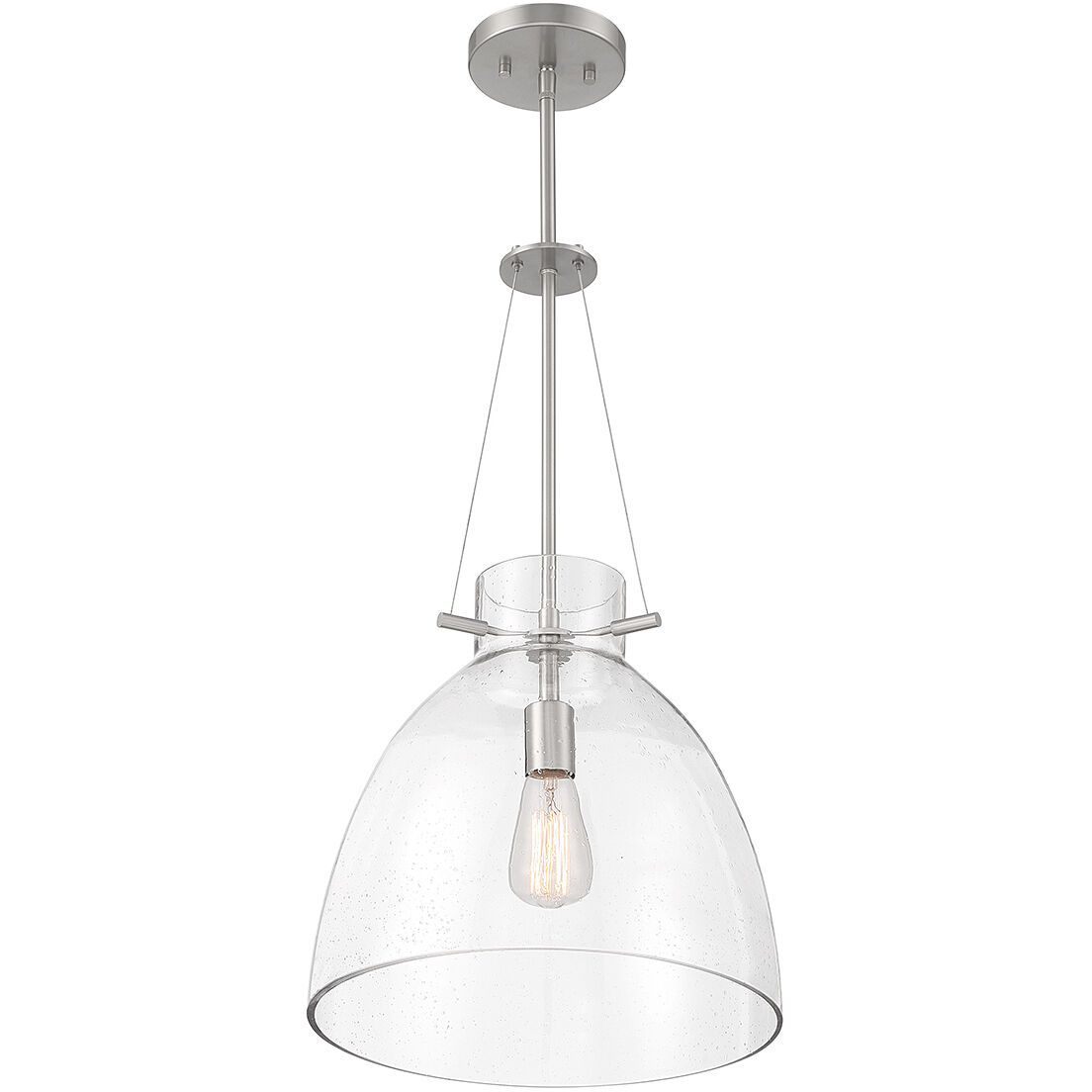 Foster 1 Light 14 inch Satin Nickel Pendant Ceiling Light