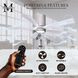 Atlas Irene-5HLK 42 inch Barnwood Tone with Matte White Blades Ceiling Fan in Barn Wood, Flush Mounted