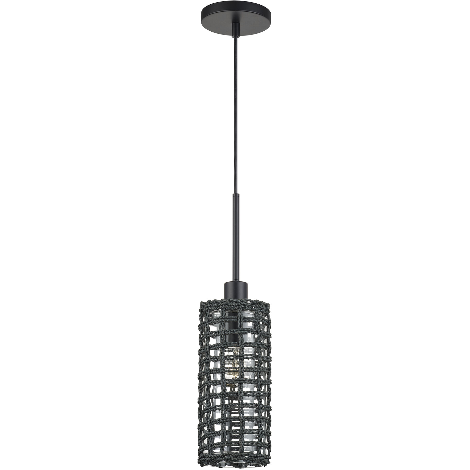 Twinewell 1 Light 5.13 inch Black Mini Pendant Ceiling Light