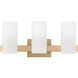 Drew & Jonathan Scott Rhode 3 Light 19.63 inch Satin Brass Vanity Light Wall Light