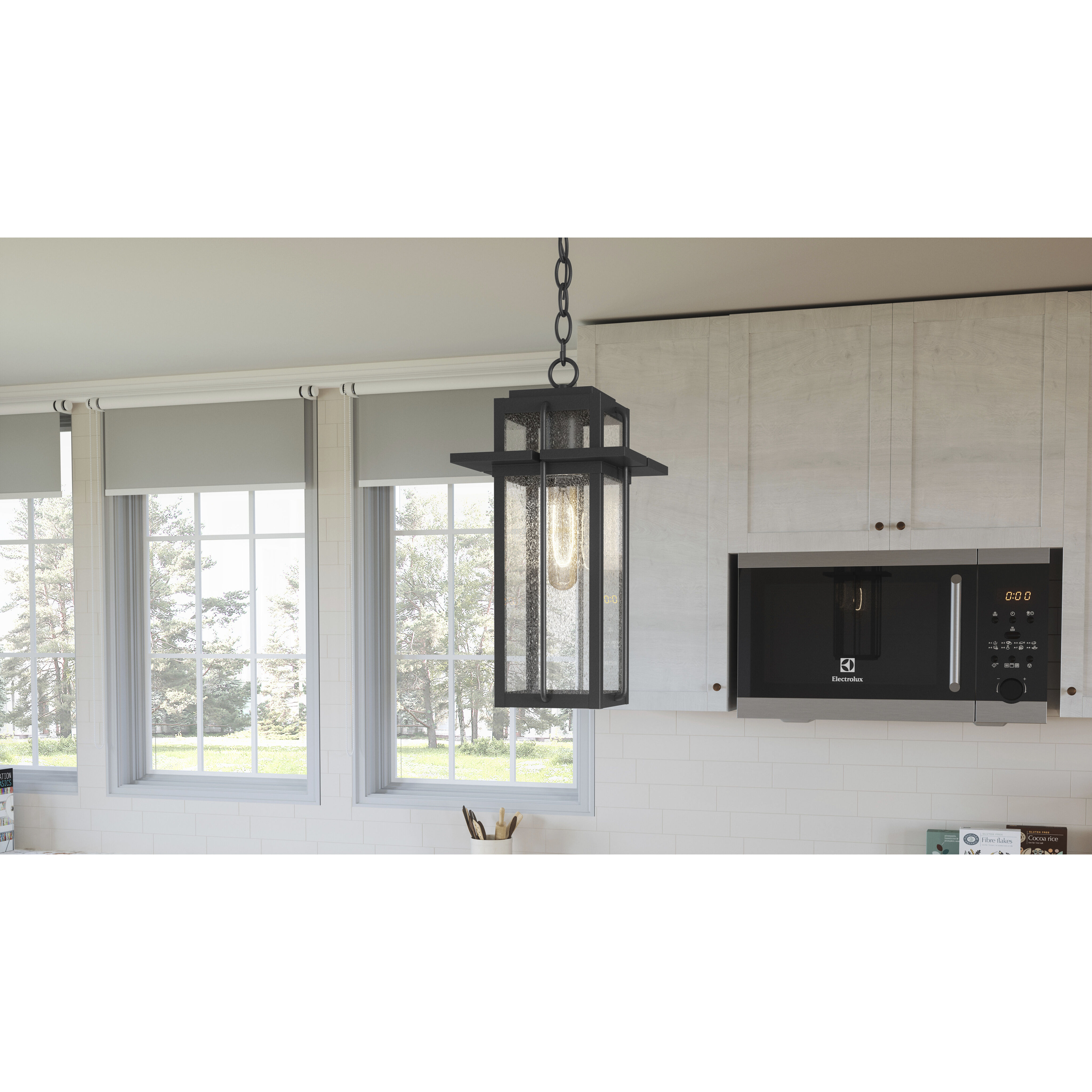 Randall 1 Light 9 inch Mottled Black Mini Pendant Ceiling Light, Small