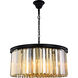 Sydney 8 Light 32 inch Matte Black Chandelier Ceiling Light, Urban Classic