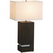 Zen 28 inch 23.00 watt Ebony and Weathered Brass Table Lamp Portable Light