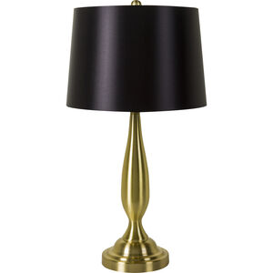 Crawford 29 inch 100 watt Brass Table Lamp Portable Light