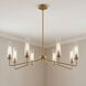 Baker 8 Light 44 inch Warm Brass Chandelier Ceiling Light, Essentials