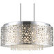 Bubbles 9 Light 24 inch Chrome Drum Shade Chandelier Ceiling Light