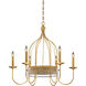 Kingsmont 6 Light 32 inch Glitz Gold Leaf Pendant Ceiling Light