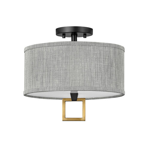 Galerie Link LED 13 inch Black Semi-Flush Mount Ceiling Light