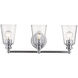 Ceil 3 Light 23 inch Chrome Vanity Light Wall Light