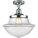 Franklin Restoration Large Oxford 1 Light 12 inch Polished Chrome Semi-Flush Mount Ceiling Light, Franklin Restoration