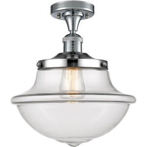 Franklin Restoration Large Oxford LED 12 inch Polished Chrome Semi-Flush Mount Ceiling Light, Franklin Restoration