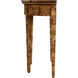 Hampton Demilune Traditional Burl 36" Console Table in Light Brown