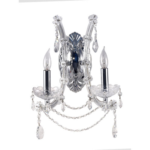 Evelyn 2 Light 11 inch Polished Chrome Wall Sconce Wall Light