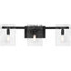 Genry 3 Light 25 inch Black Bathroom Vanity Light Wall Light