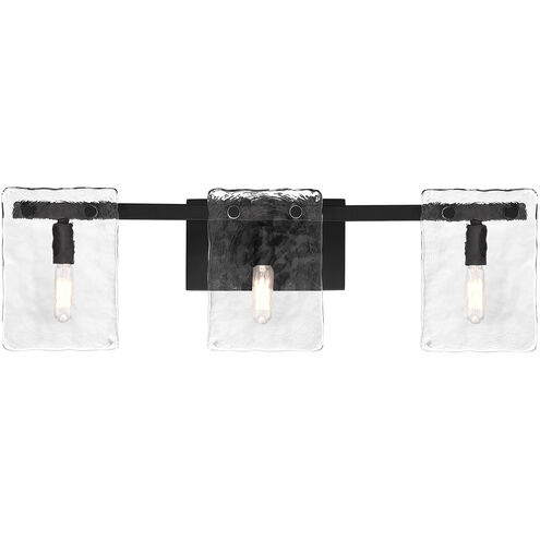Genry 3 Light 25 inch Black Bathroom Vanity Light Wall Light